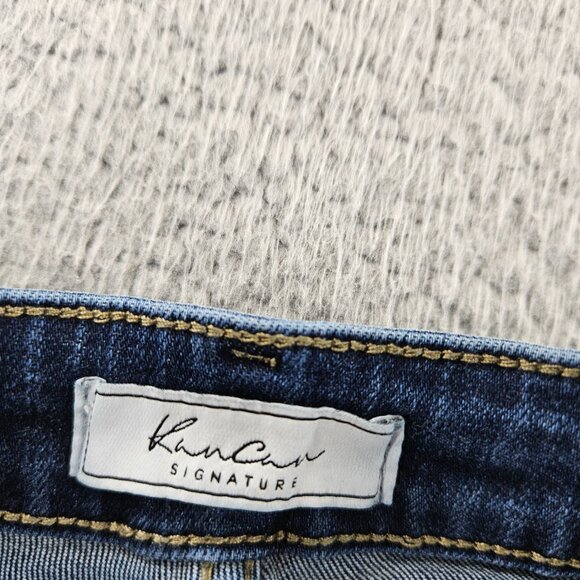 KanCan Jeans Womens 25 Blue Kurvy Ultra High Rise Ankle Skinny Distressed Denim - Picture 4 of 16